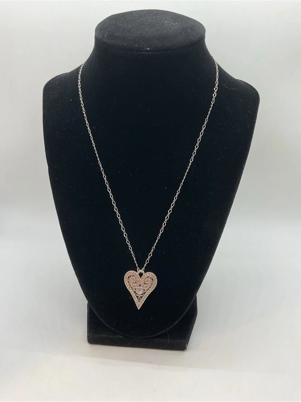 Brighton MUMTAZ Silver Plated Heart Pendant Necklace